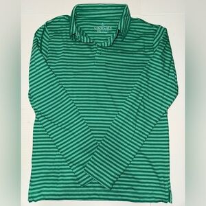 Boys J.Crew green striped Polo. (Size M)